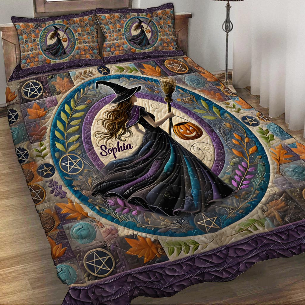Beautiful Witch - Personalized Witch Quilt Set