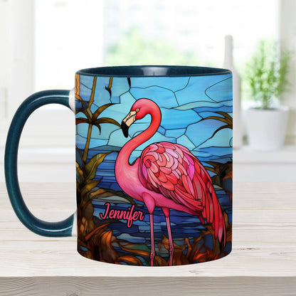 Love Flamingos - Personalized Flamingo Accent Mug