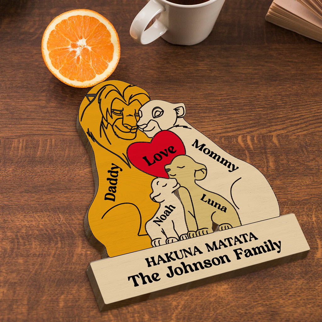 Hakuna Matata - Personalized Mouse Shaped Wooden Puzzle