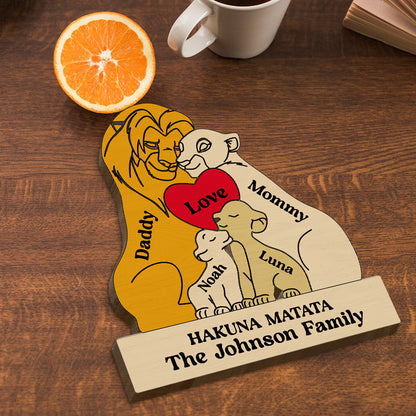 Hakuna Matata - Personalized Mouse Shaped Wooden Puzzle