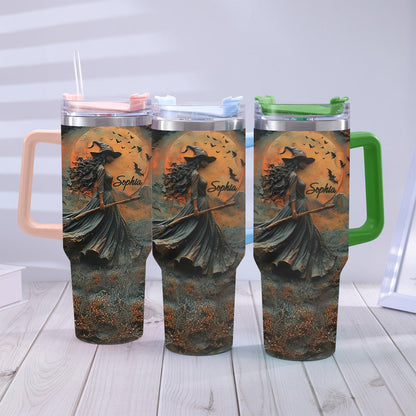 Beautiful Witch - Personalized Witch Tumbler With Handle