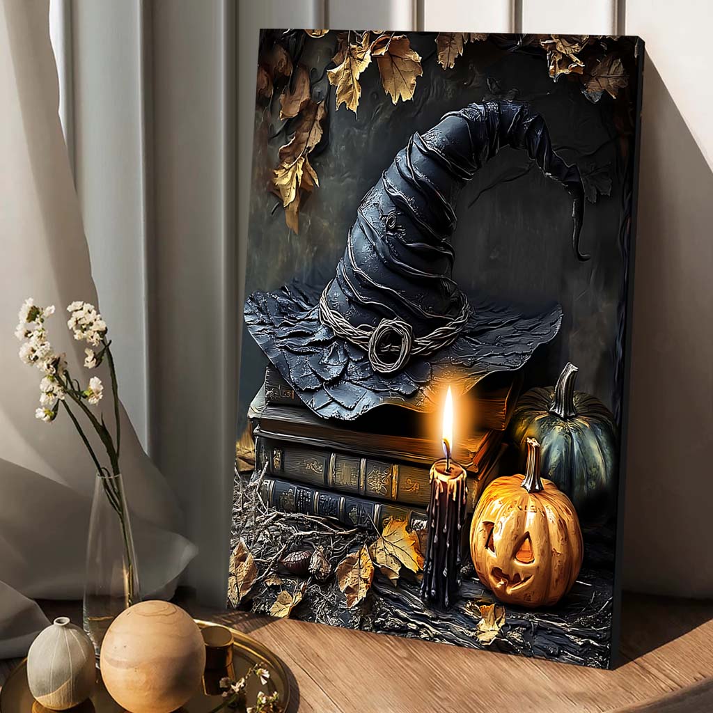 A Witch's Autumn Ritual - Witch Canvas And Poster