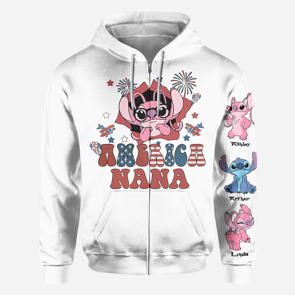 American Nana Any Title Vintage Retro Style - Personalized Grandma All Over Shirt