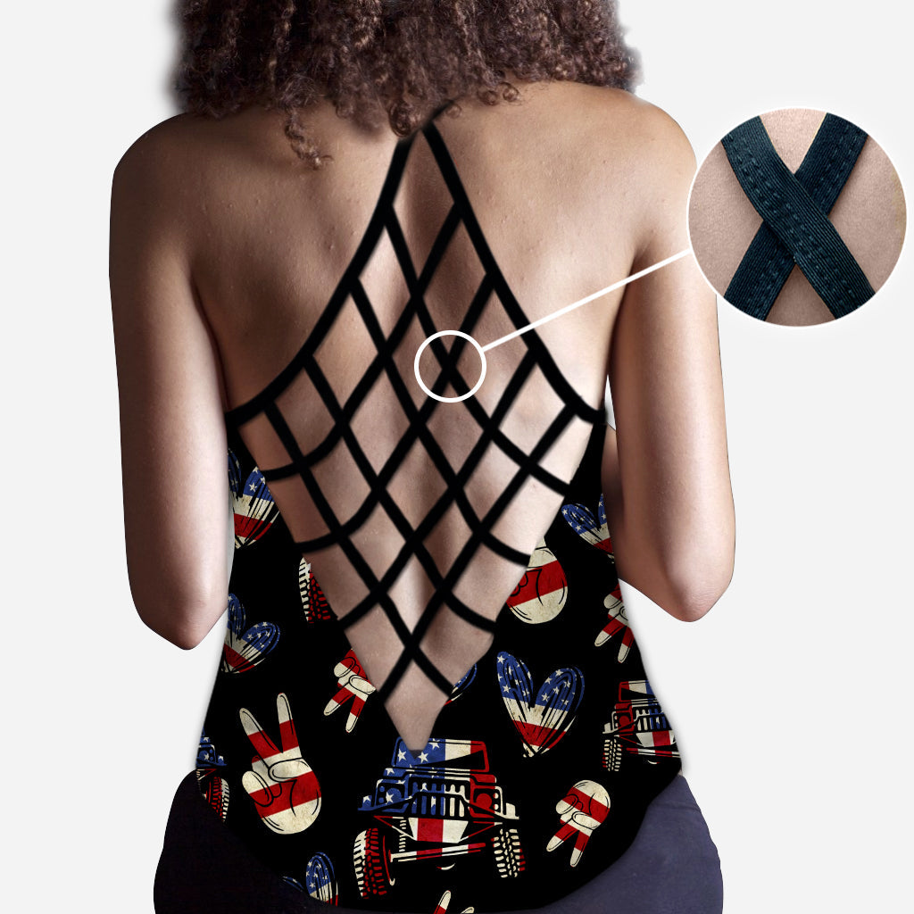 When It Gets Hot My Top Comes Off - Personalized Car Cross Tank Top