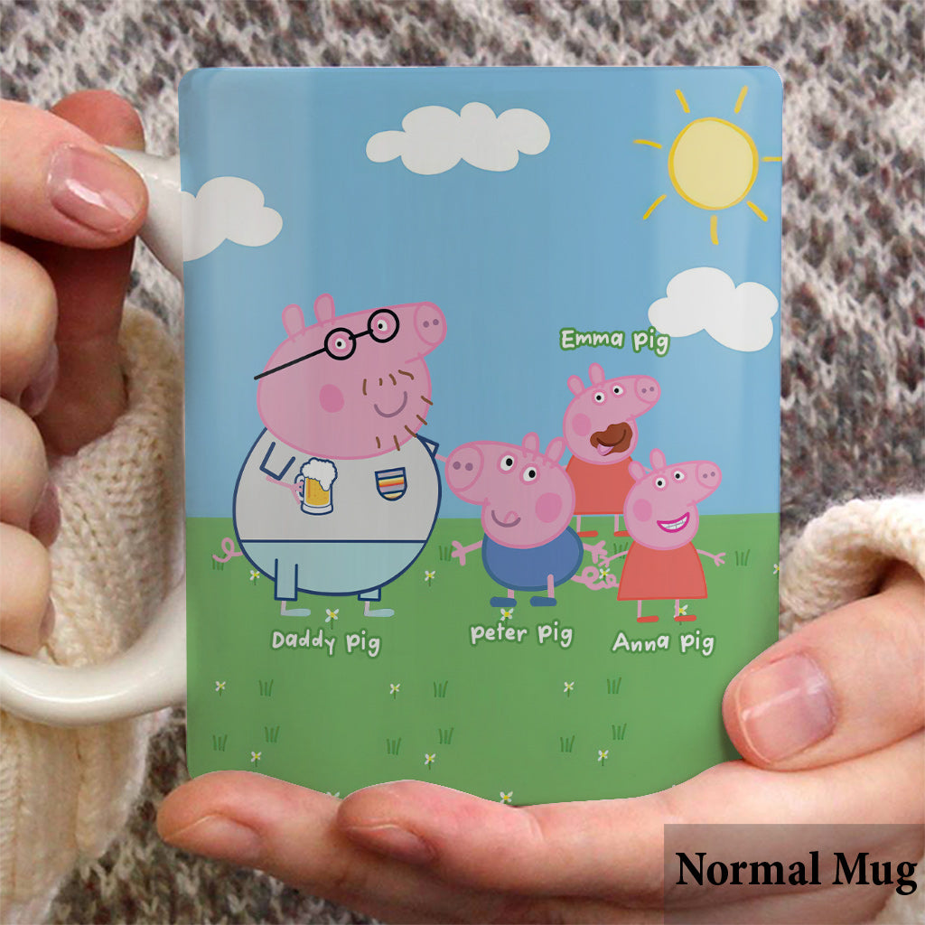 Daddy Pig - Personalized Pink Pig Mug