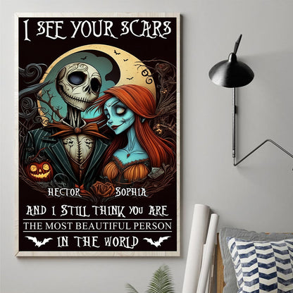 I See Your Scars - Personalized Nightmare Canvas And Poster