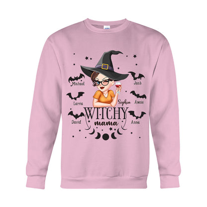 Witchy Mama Grandma - Personalized Witch T-shirt And Hoodie
