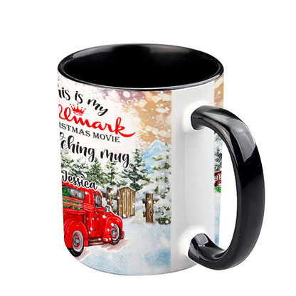 Christmas Movie Watching Mug - Personalized Accent Mug