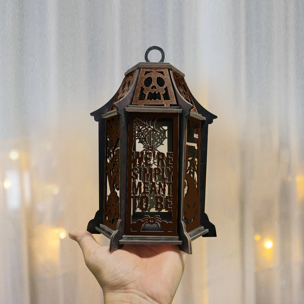 We're Simply Meant To Be - Personalized Couple Laser Cut Lantern