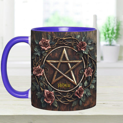 Beautiful Pentagram - Personalized Witch Accent Mug