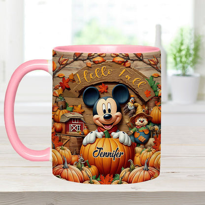 Hello Fall - Personalized Mouse Accent Mug