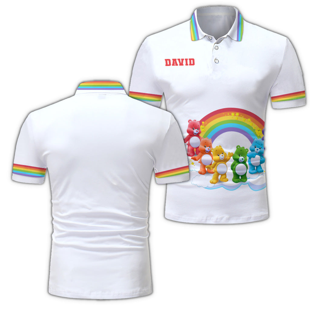 Pride Bear Pride Month - Personalized LGBT Support Polo Shirt