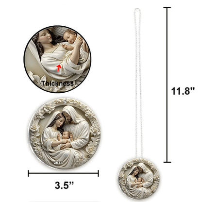 Pure White - Personalized Christian Car Ornament