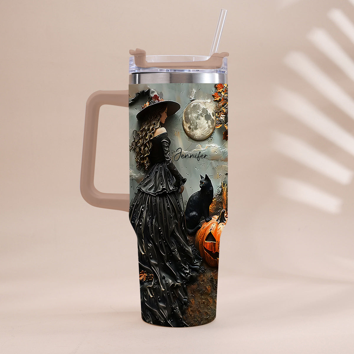 Beautiful Witch - Personalized Witch Tumbler With Handle