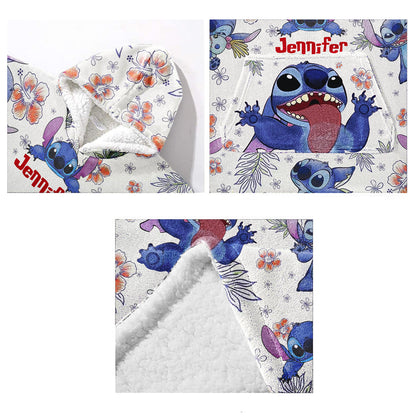 Blue Ohana - Personalized Ohana Blanket Hoodie