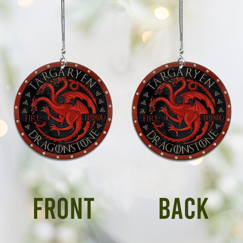 The Song Of Ice And Fire - Personalized Thrones Game Car Ornament