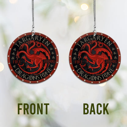The Song Of Ice And Fire - Personalized Thrones Game Car Ornament