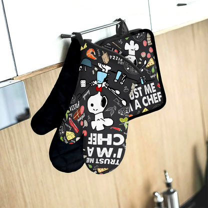 Trust Me Cute Dogs Apron, Oven Mitts & Pot Holder