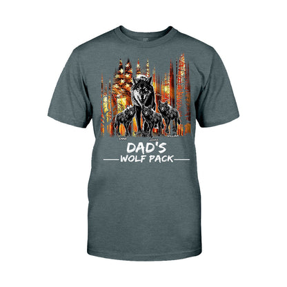 Dad's Wolf Pack - Personalized Father T-shirt And Hoodie