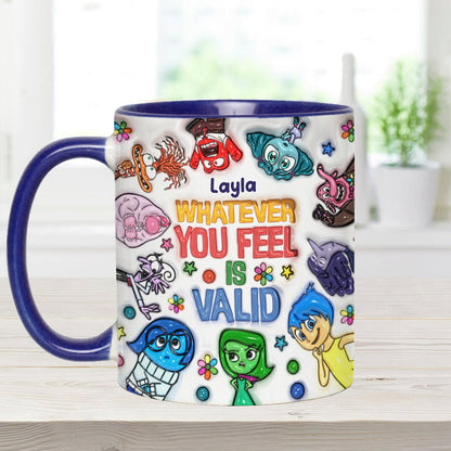 It's Ok To Feel All The Feels - Personalized Accent Mug