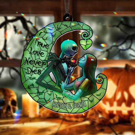 True Love Never Die - Personalized Nightmare Window Hanging Suncatcher Ornament