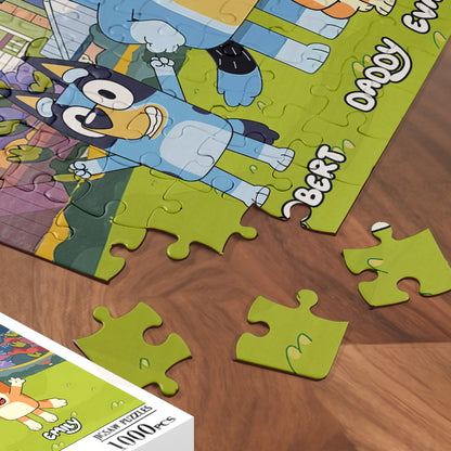 The Bluey Family - Personalized Family Jigsaw Puzzle