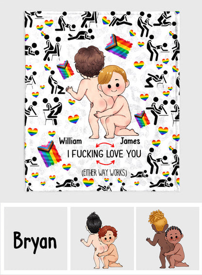 I Love You - Personalized LGBT Support Blanket