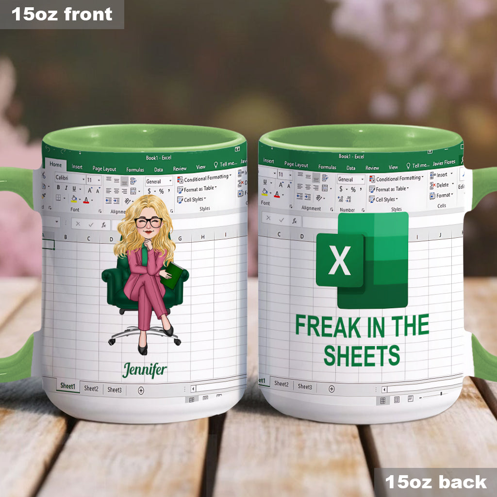 Freak In The Sheet - Personalized Colleague Accent Mug