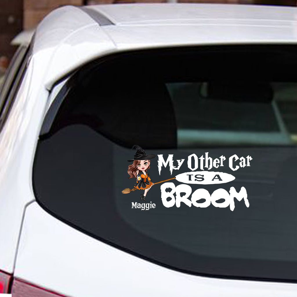 My Other Car Is A Broom - Personalized Witch Decal Full