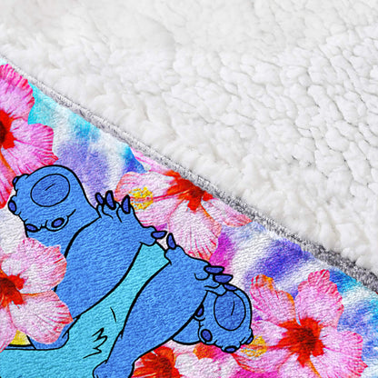 Stich Tie Dye - Personalized Ohana Blanket Hoodie