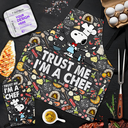 Trust Me Cute Dogs Apron, Oven Mitts & Pot Holder