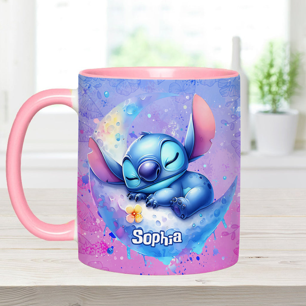 Sleepy Moon - Personalized Ohana Accent Mug