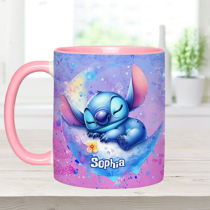 Sleepy Moon - Personalized Ohana Accent Mug
