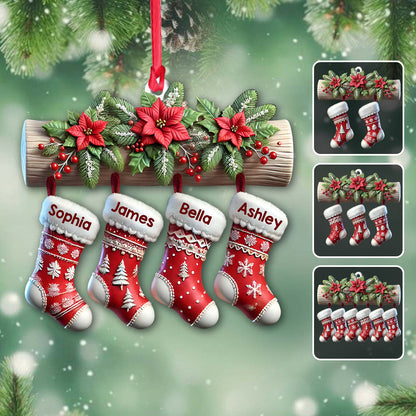 Christmas Stockings - Personalized Family Ornament