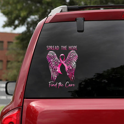 Spread The Hope Find The Cure - Breast Cancer Awareness Decal Full