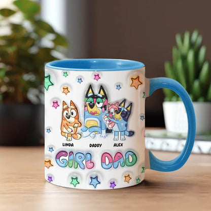 Girl Dad - Personalized Father Accent Mug