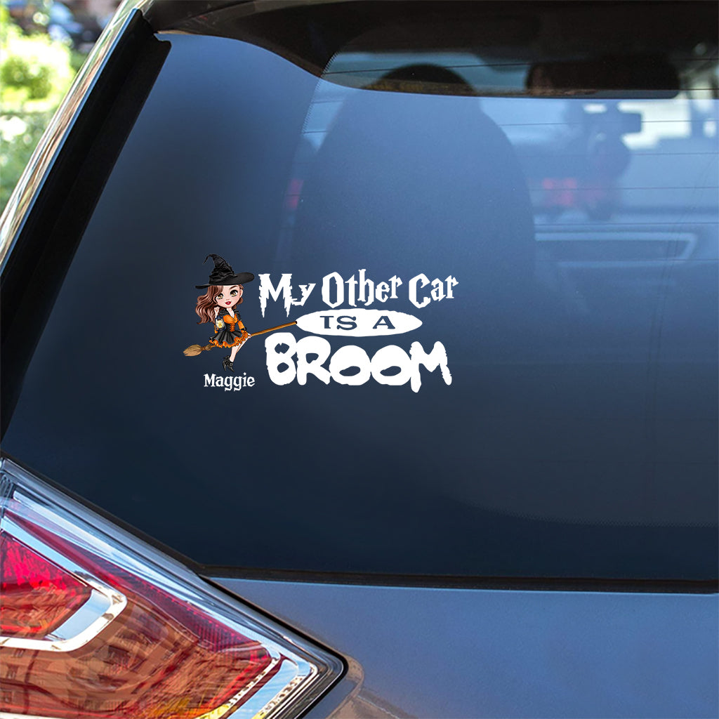 My Other Car Is A Broom - Personalized Witch Decal Full
