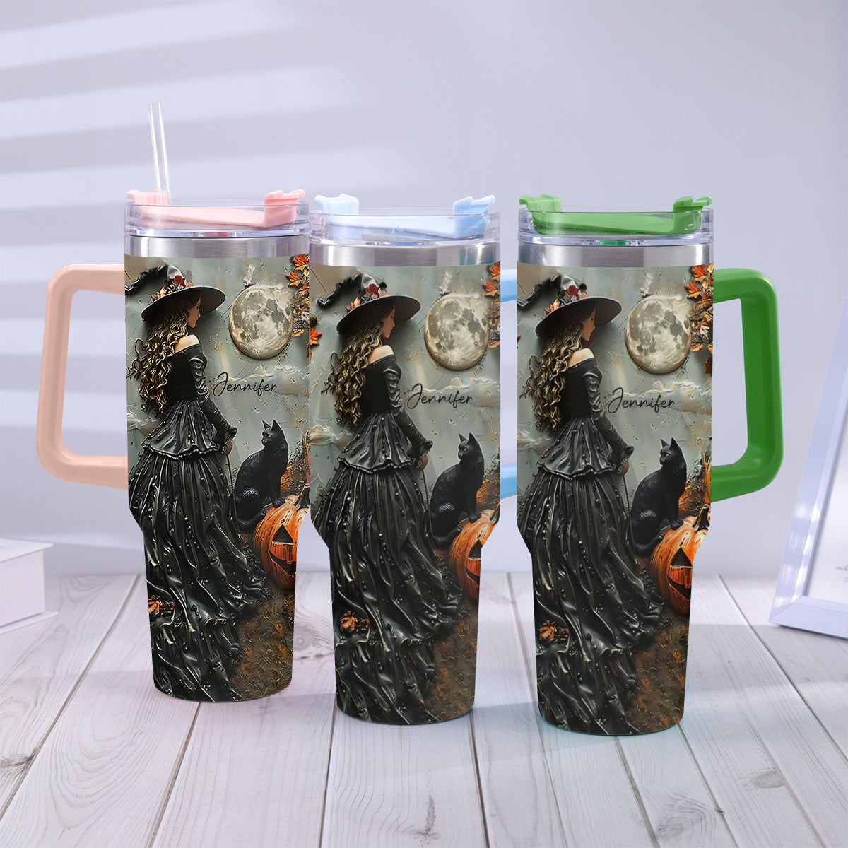 Beautiful Witch - Personalized Witch Tumbler With Handle