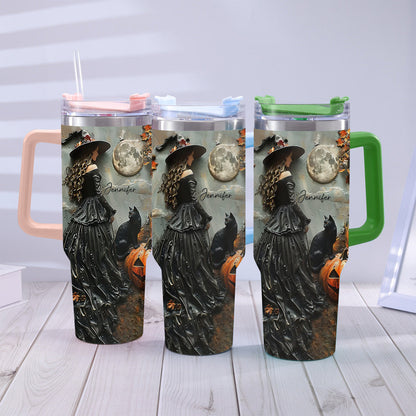 Beautiful Witch - Personalized Witch Tumbler With Handle