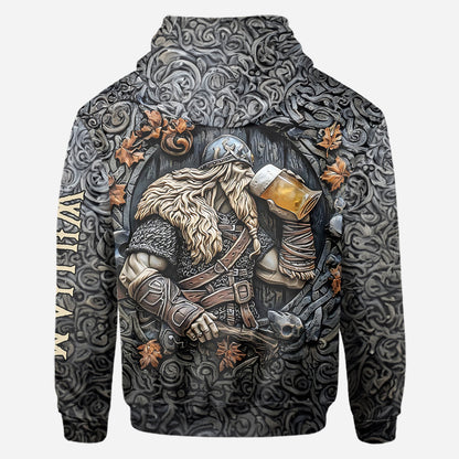 Viking Warrior Drinking Legend - Personalized Viking All Over Shirt