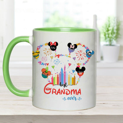 Best Grandma Mom Ever - Personalized Mouse Accent Mug