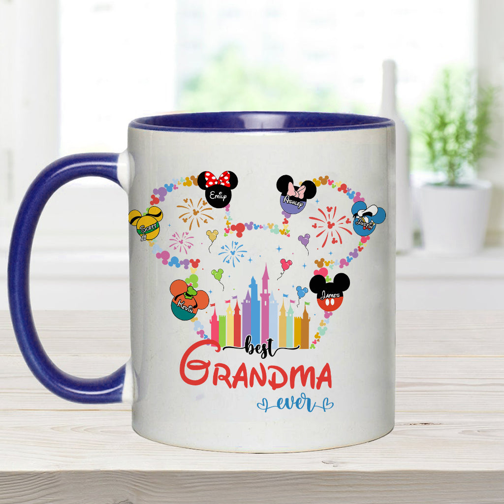Best Grandma Mom Ever - Personalized Mouse Accent Mug
