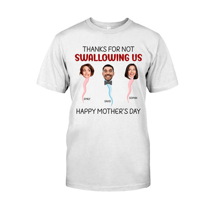 Thanks For Not Swallowing Us - Personalized Mother T-shirt And Hoodie