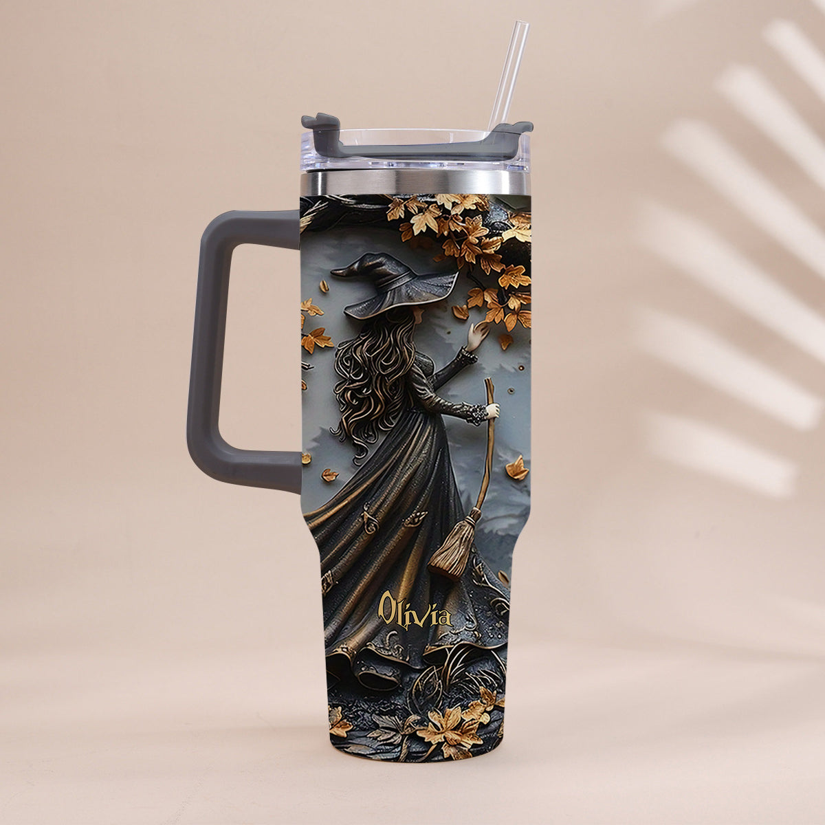 Beautiful Witch - Personalized Witch Tumbler With Handle