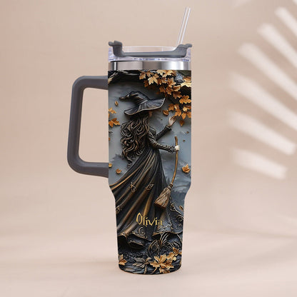 Beautiful Witch - Personalized Witch Tumbler With Handle