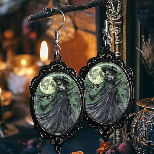 Mysterious Witch - Personalized Witch Transparent Earrings