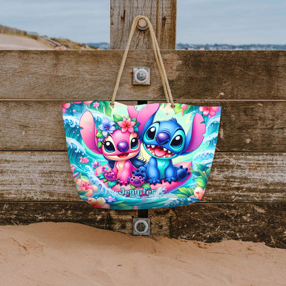 Ohana Summer Vibes - Personalized Ohana Beach Bag