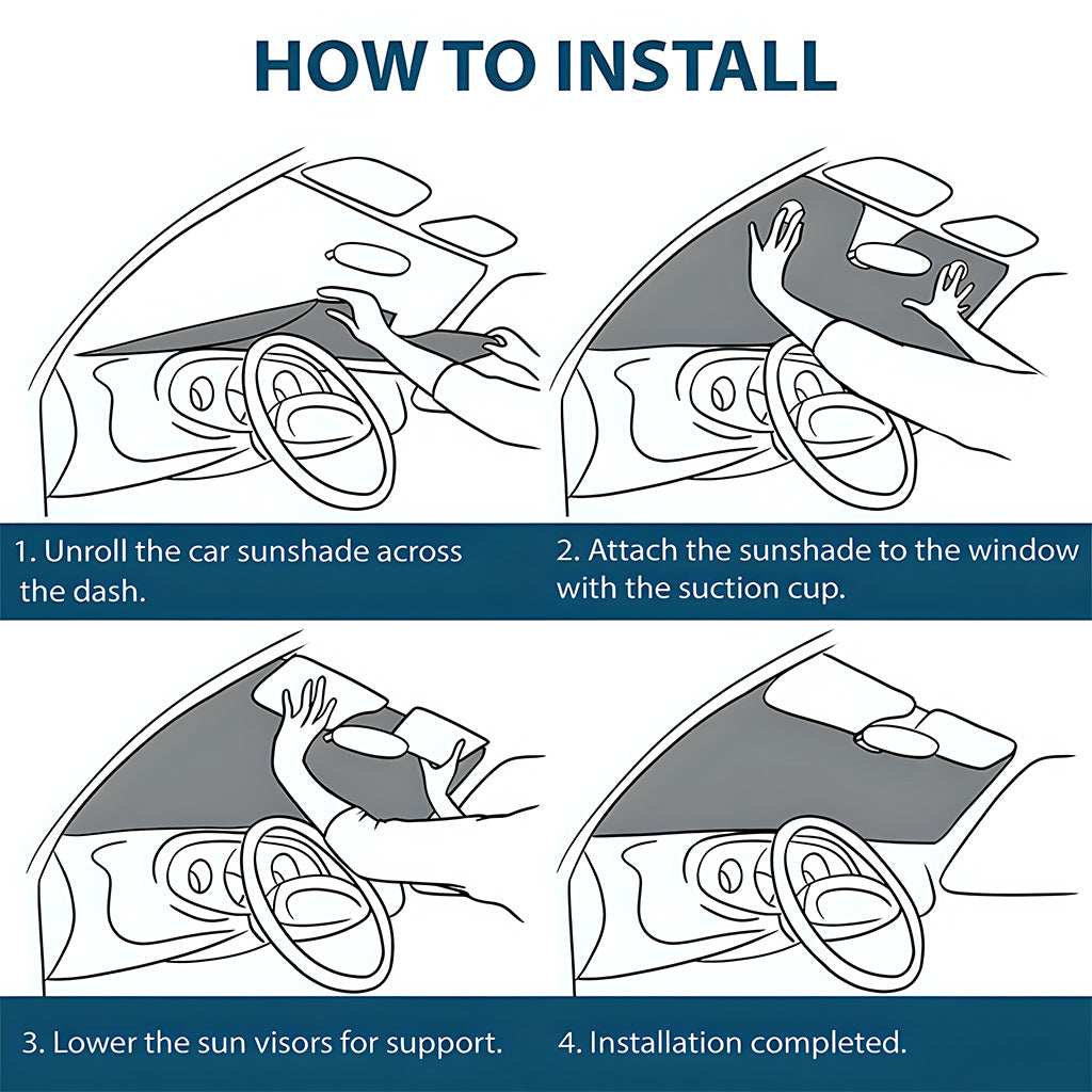 Nice Parking Spot Cool Blue Dog - Personalized Car Sunshade