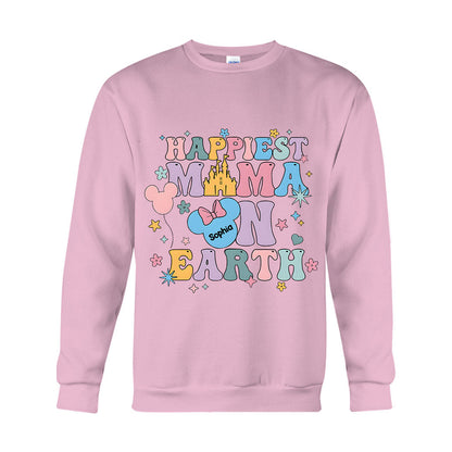 Happiest Mom On Earth - Personalized Mouse T-shirt And Hoodie