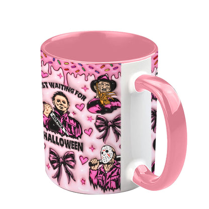 Just Waiting For The Halloween - Personalized Accent Mug